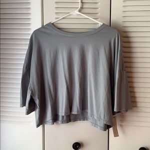 Gray crop top
